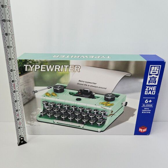 Zhe Gao Building Blocks Set Retro Typewriter Micro Mini Build Kit - Picture 11 of 11